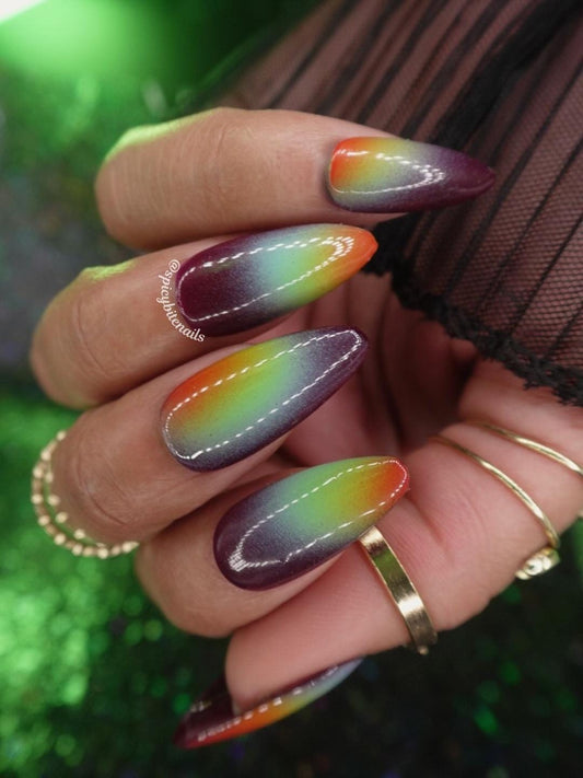 Prism - Dark Rainbow Aura Press-On Nail Extensions 10pcs
