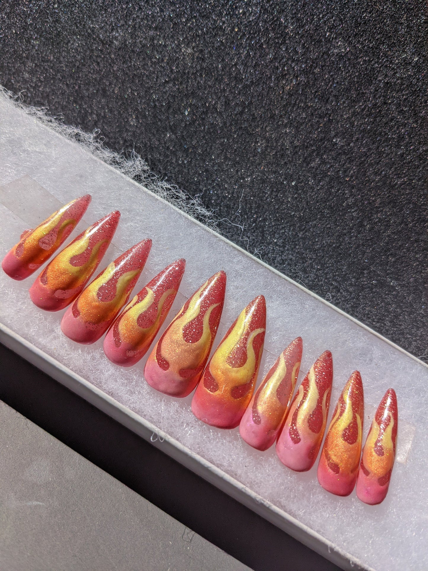 Hot Girl Summer - Color Changing ombré Flame False Press-On Nail Extensions 10pcs