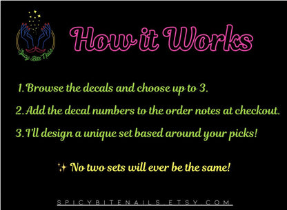 Decal Mystery Set - Press-On Nail Extensions 10pcs