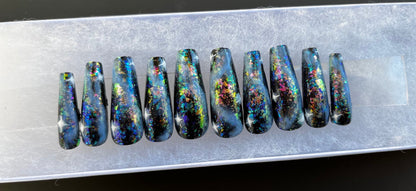 Lost in Space - Galaxy Handmade False Press-On Nail Extensions 10pcs