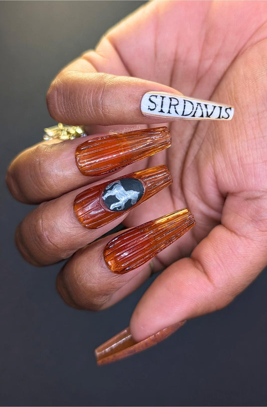 Madame Davis - Beyoncé Whiskey Inspired False Press-On Nail Extensions 10pcs