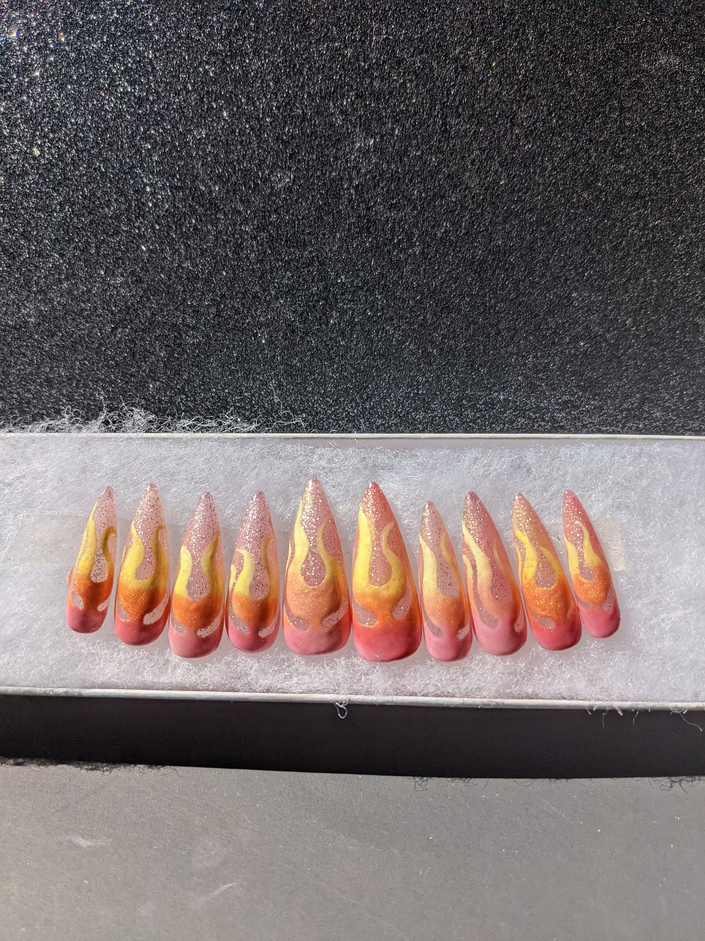 Hot Girl Summer - Color Changing ombré Flame False Press-On Nail Extensions 10pcs