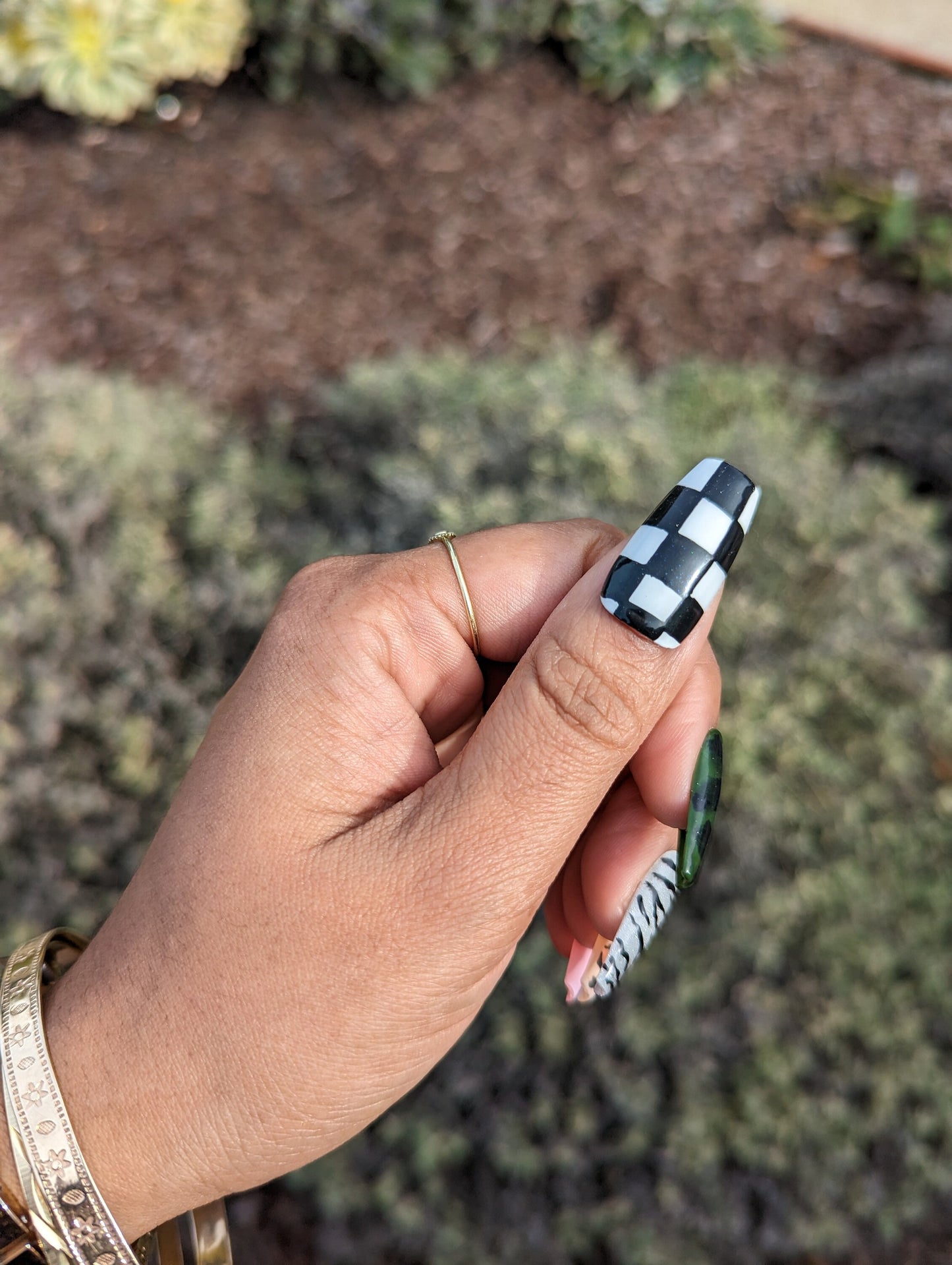 Mismatch - Animal Print and Camouflage mixed up  Press-On Nail Extensions 10pcs