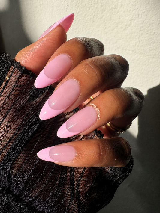 Bubblegum - Pink Monochromatic French Tip Press-Ons
