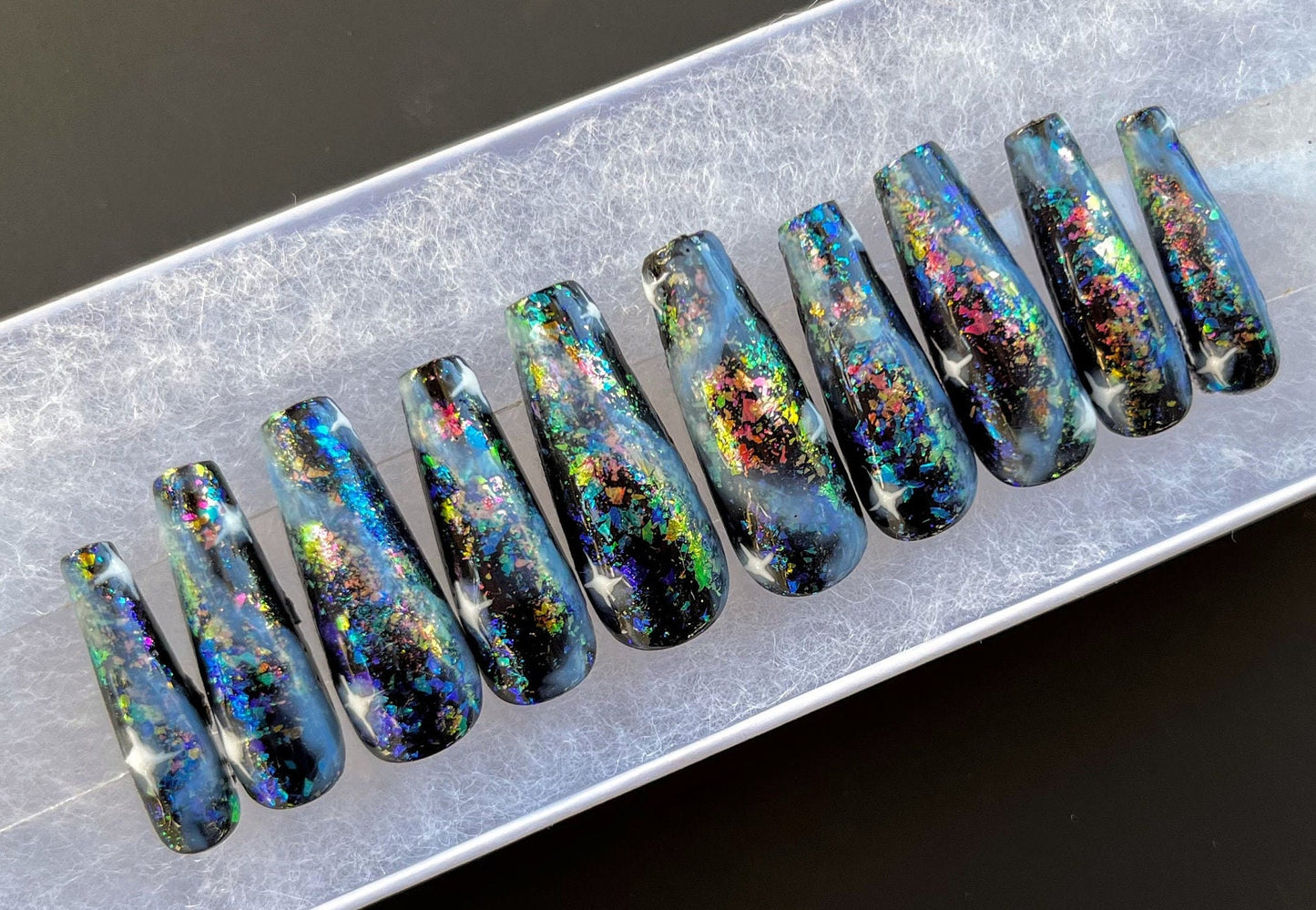 Lost in Space - Galaxy Handmade False Press-On Nail Extensions 10pcs