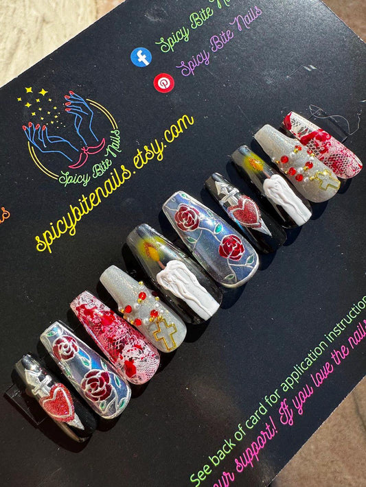 Nothing Like My Father - Beyonce 'Daughter' Cowboy Carter Inspired False Press-On Nail Extensions 10pcs