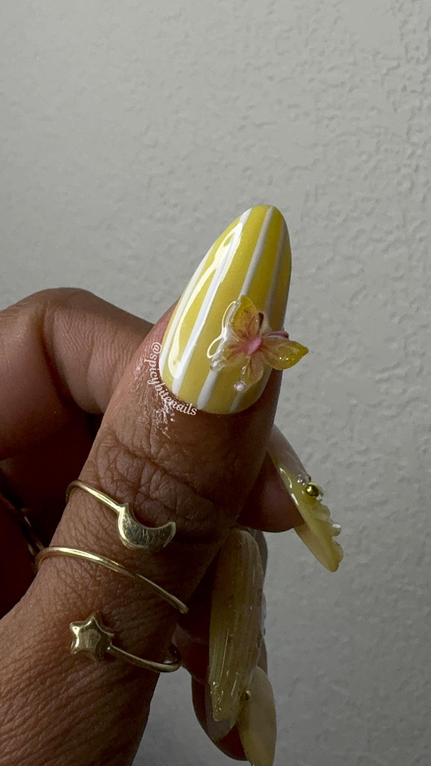 Sun Butter - Butter Yellow and Gold Summer Handmade Luxury Press-On Nails 10pcs