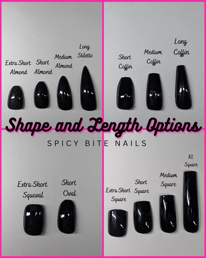 Graveyard Glam - Bone Glow in the Dark Cat-eye Rainbow Ombre False Press-On Nail Extensions 10pcs